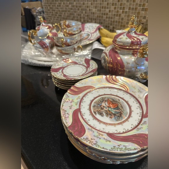 Antique Porcelain large China Set from the USSR Volkstedt - Picture 13 of 16